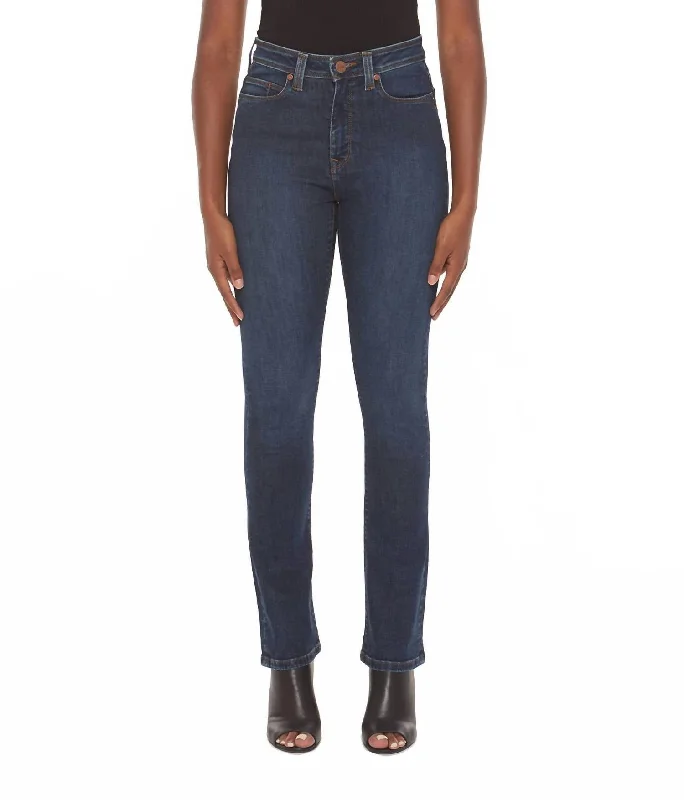 Holiday Discount Kate High Rise Straight Jeans In Cool Starry Night