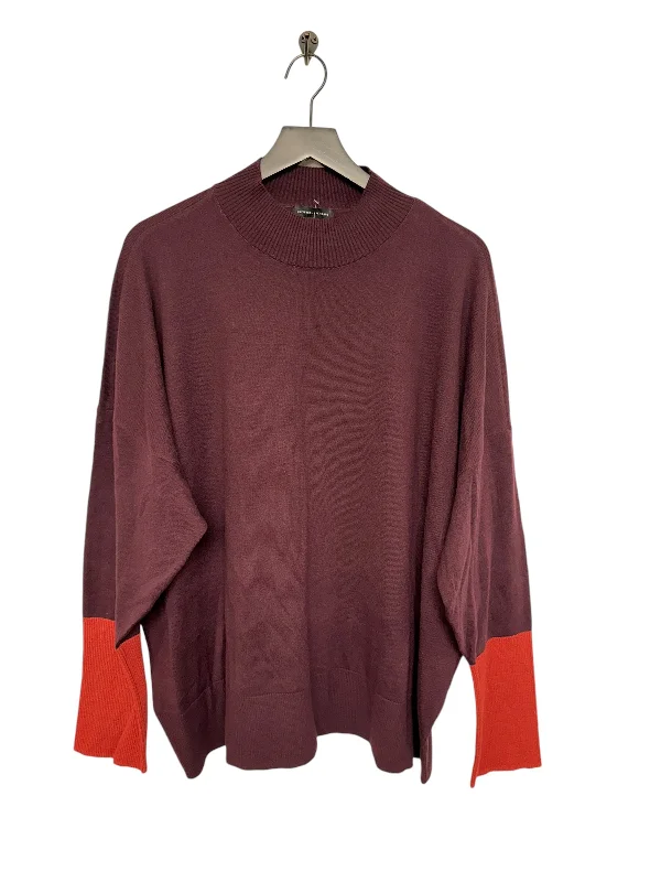 Sweater By Cmc In Maroon, Size: 3x