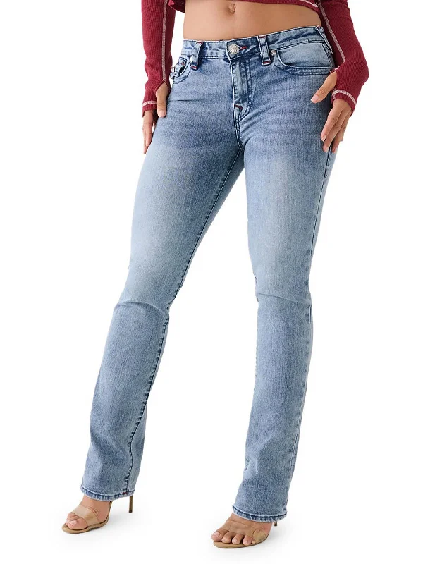 Women's Night-Out Clothes Billie Womens Mid-Rise Stretch Straight Leg Jeans