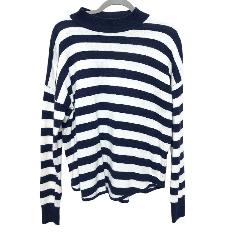 Sweater By Madewell In Blue & White, Size: M