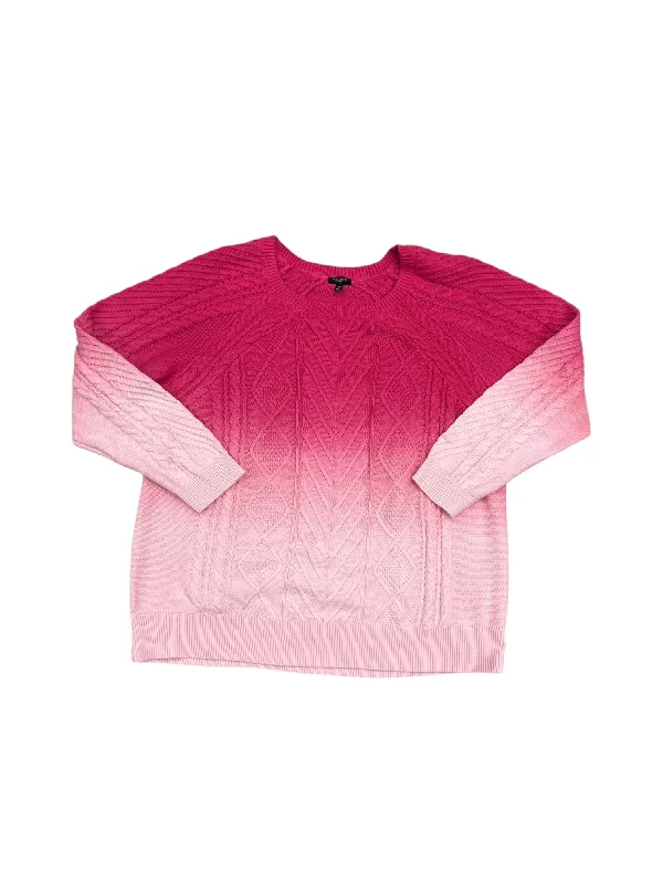 Sweater By Talbots In Pink, Size: 2x