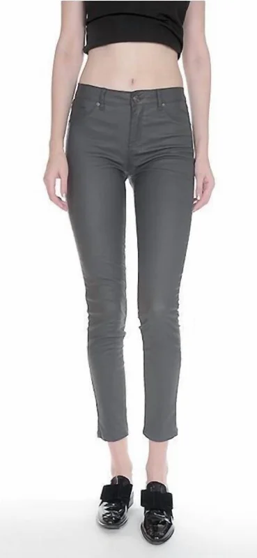 Women's Outerwear Attire Cheri Coated Skinny Jeans In Grey