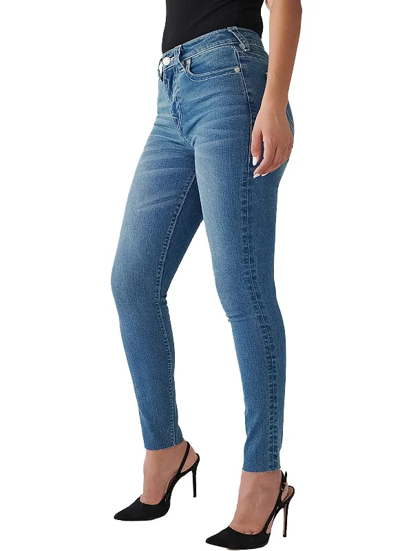 Casual Apparel For Women Halle Womens High-Rise Raw Hem Skinny Jeans