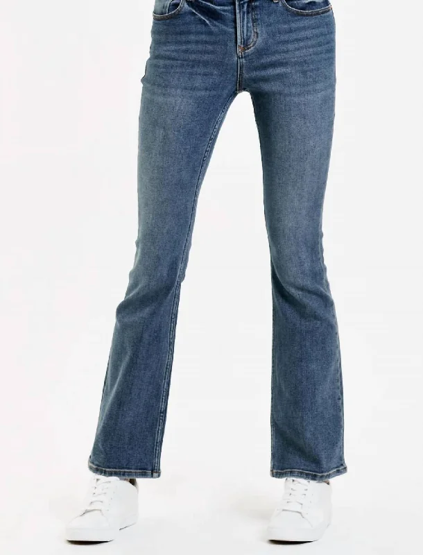 Women's Everyday Attire Jax Mid Rise Bootcut Jeans - Silverdale In Blue