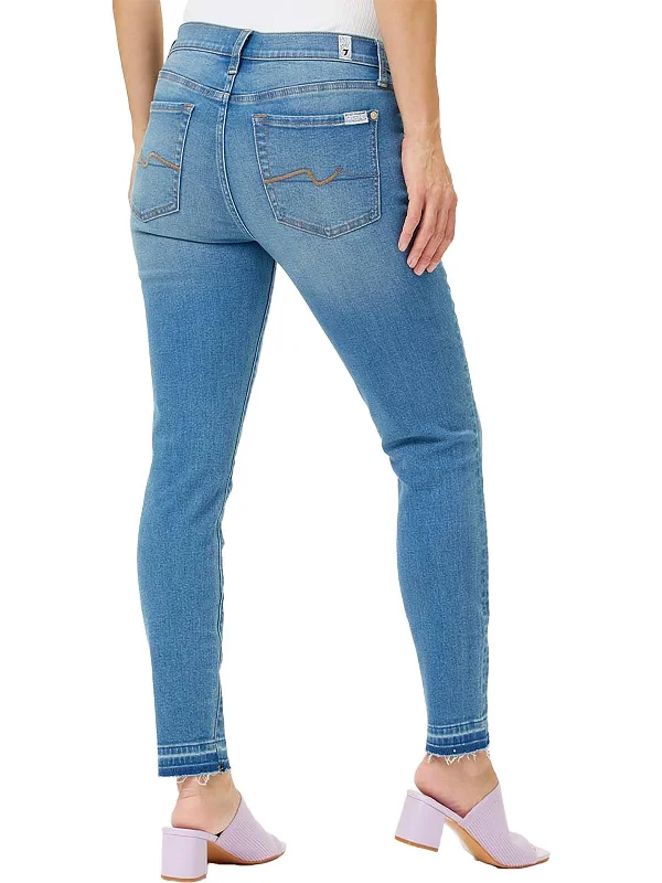 Women's Holiday Attire Gwenevere Womens Mid-Rise Ankle Skinny Jeans