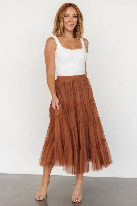 Women's Sporty Clothes Galena Tulle Skirt | Copper