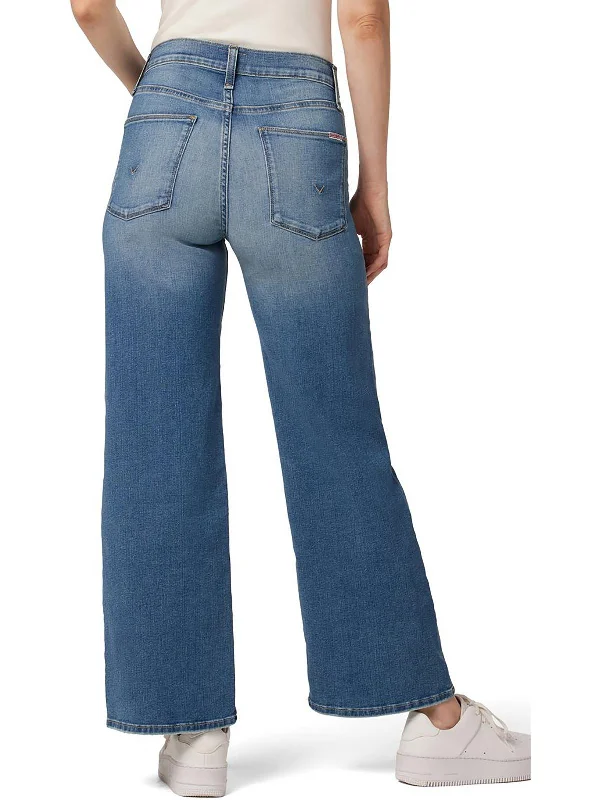 Women's Casual Outfit Rosalie Womens High Rise Medium Wash Wide Leg Jeans