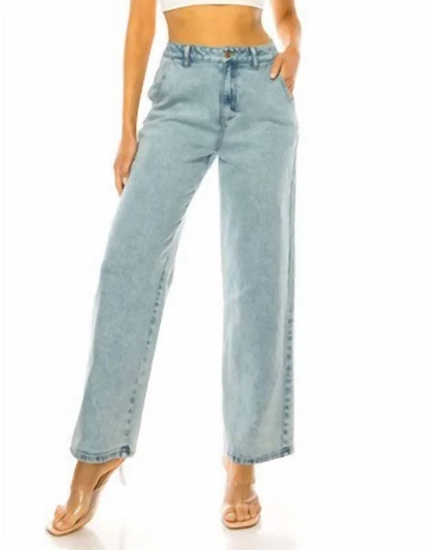 Flash Sale Or Flash Sales Wide Leg Boyfriend Jeans In Acid Wash