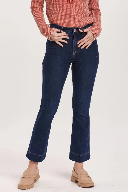 Elegant Women's Clothing Jeanne High Rise Cropped Flare Jeans In Star Demand