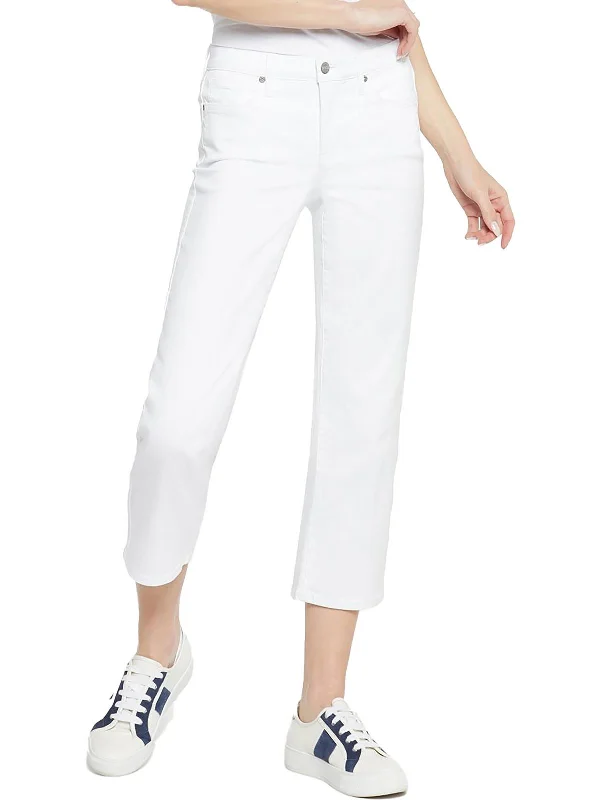 Stylish Clothes For Women Piper Womens Mid-Rise Relaxed Cropped Jeans