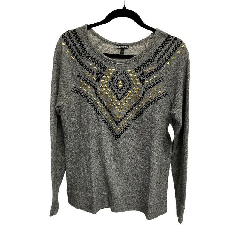 Sweater By Express In Grey, Size: M