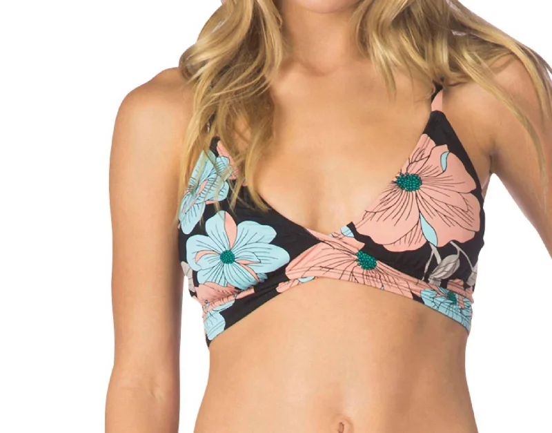 Everyday Women's Fashion Trends Wrap Bralette Bikini Top In Bik 40 Flower Week