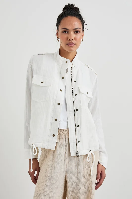 Fashionable Women's Outfit COLLINS JACKET - GAUZE WHITE