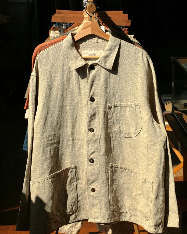 Women's Clothing For Special Occasions Un-Dyed Raw Hemp Work Jacket