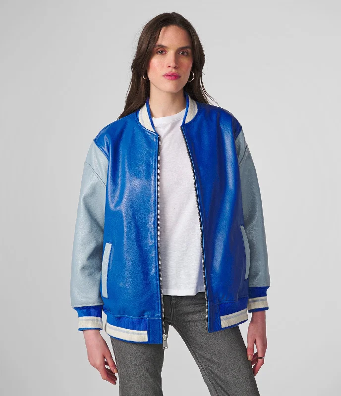 Women's Comfy Attire For Lounging Raven Oversized Varsity Jacket