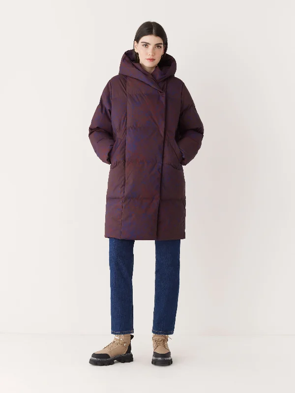 Clothing Online The Hygge Puffer Coat in Burgundy