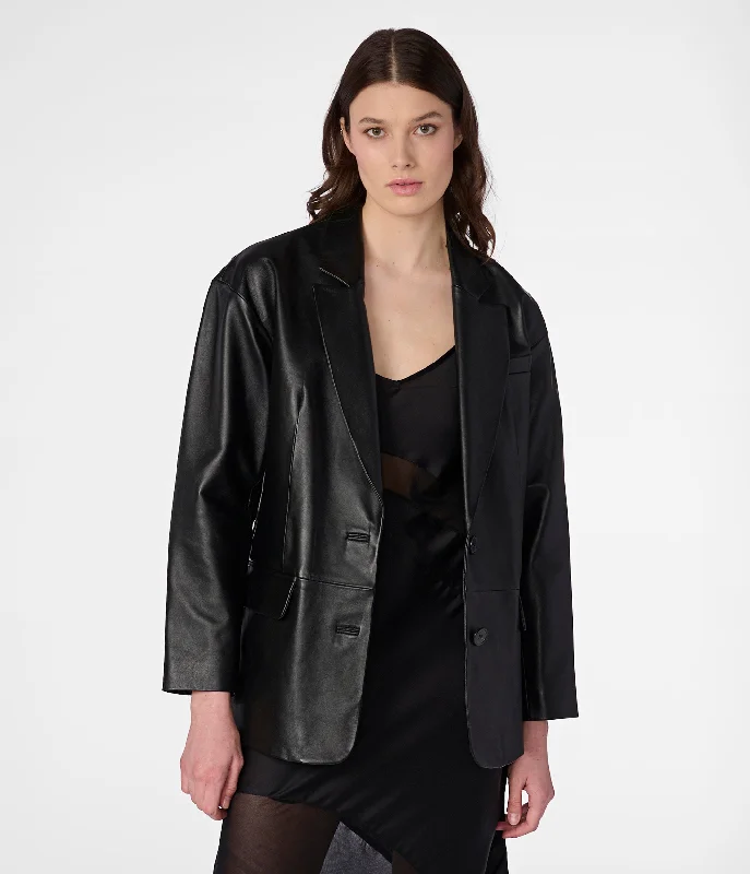 Outfits Ideas Teresa Genuine Leather Blazer