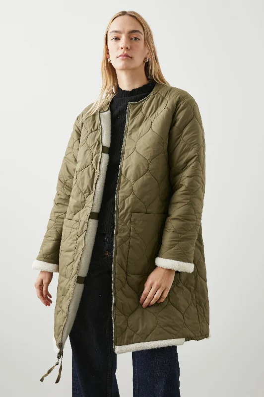 Shop Ladies Clothes GRANGER JACKET - IVORY OLIVE MIX