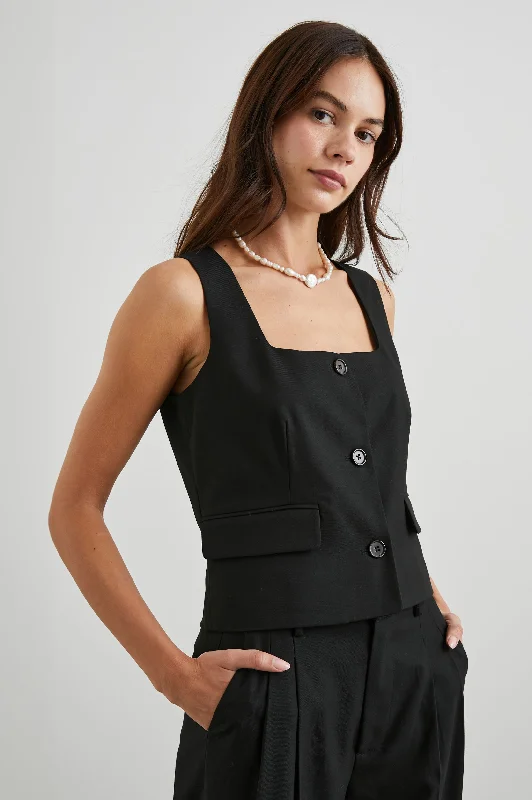 Women's Clothing GUILIA VEST - BLACK TWILL