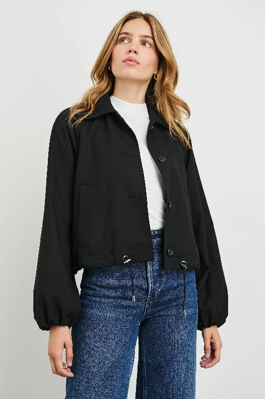 Women's Plus-Size Garments NORTH JACKET - BLACK TWILL