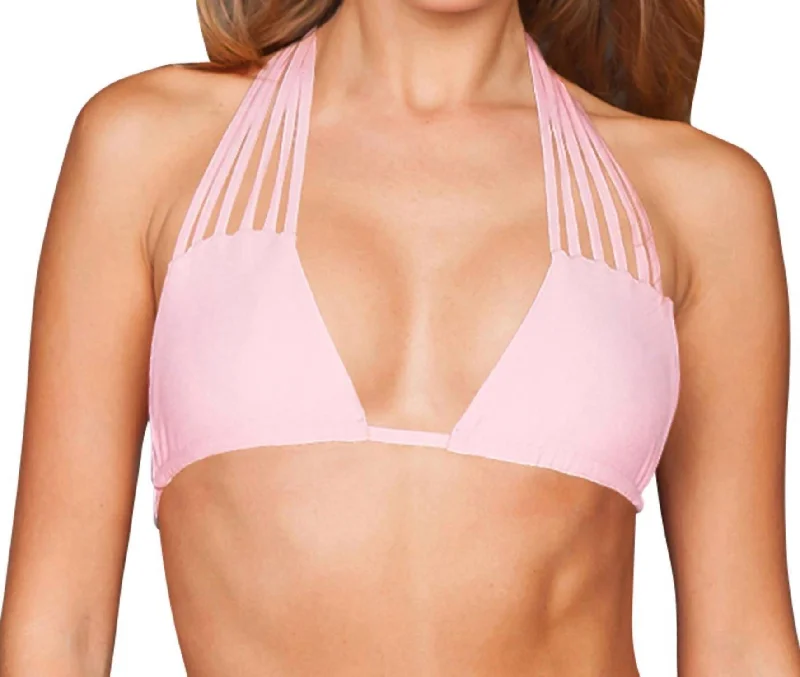 Trendy Athleisure Clothing For Women Strappy Natasha Bikini Top In Sfs Orchid