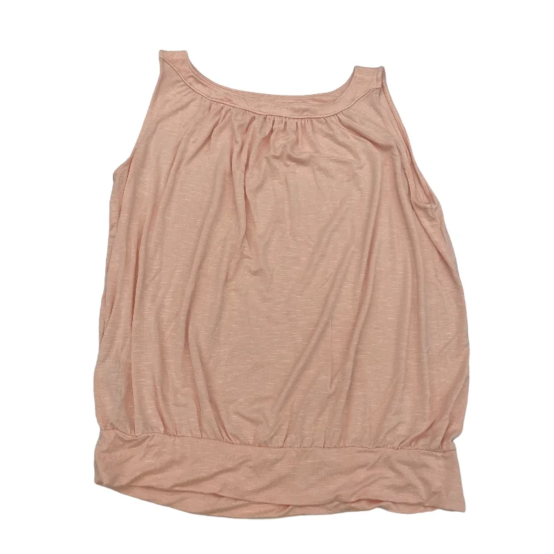 Modern Women's Clothes ORANGE BLOUSE SLEEVELESS by LOFT Size:L