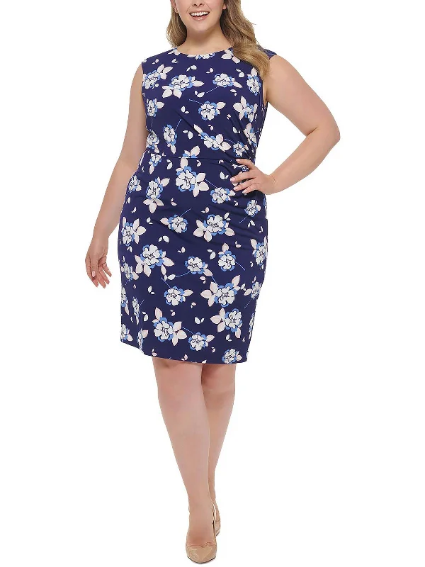 Women's Online Clothing Boutique Plus Womens Knit Floral Sheath Dress