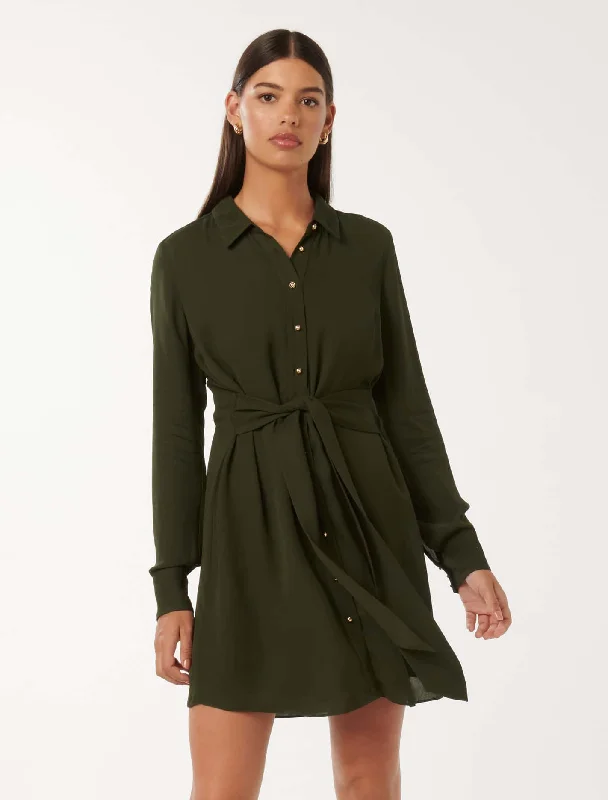 Plus Size Women Wear Sherri Mini Shirt Dress