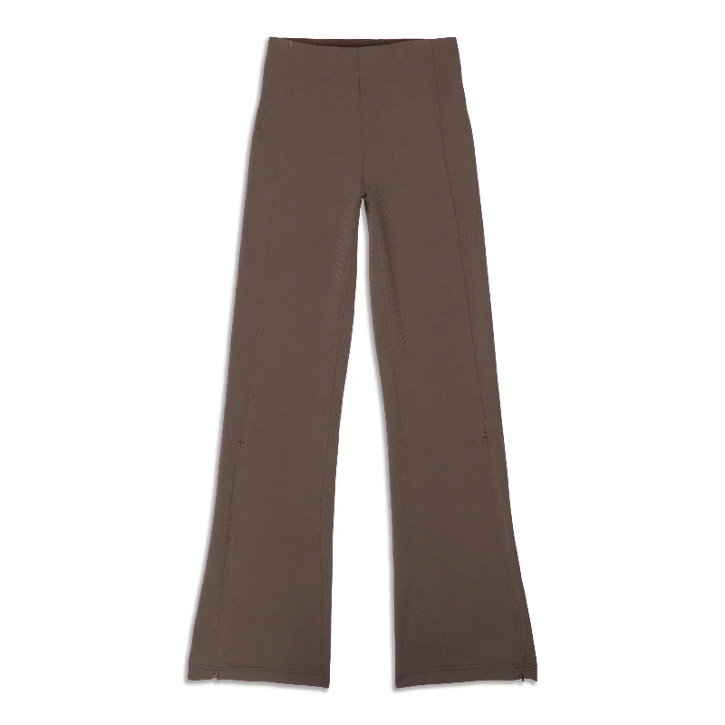 Women's Work Outfit For The Office Softstreme Ribbed Zip-Flared Pant 32.5" - Resale